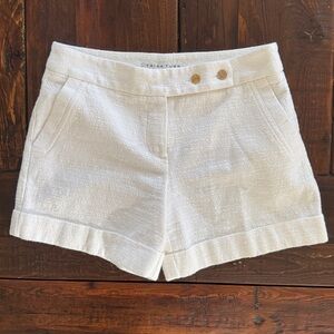 Trina Turk ivory tweed dress shorts. Size 4. GUC.